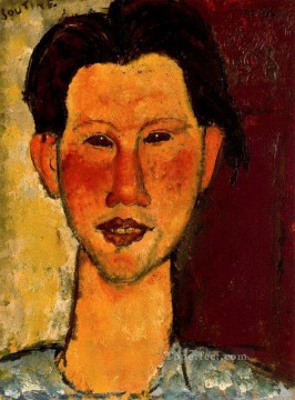 portrait of chaim soutine 1915 Amedeo Modigliani Oil Paintings